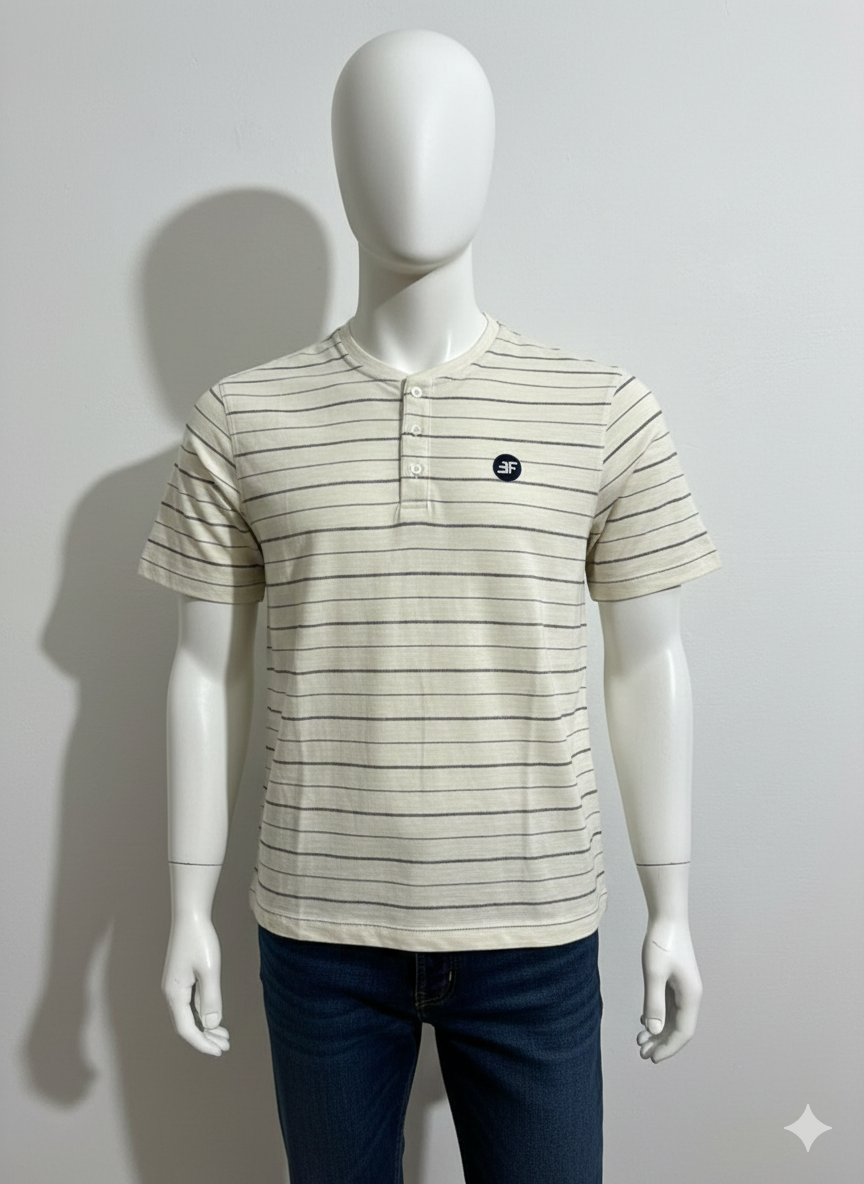 Classic Stripe Henley Tee