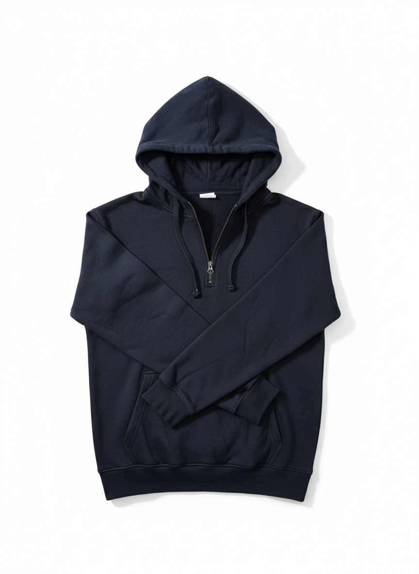 Half-zip Brush-Back Fleece Hoodie