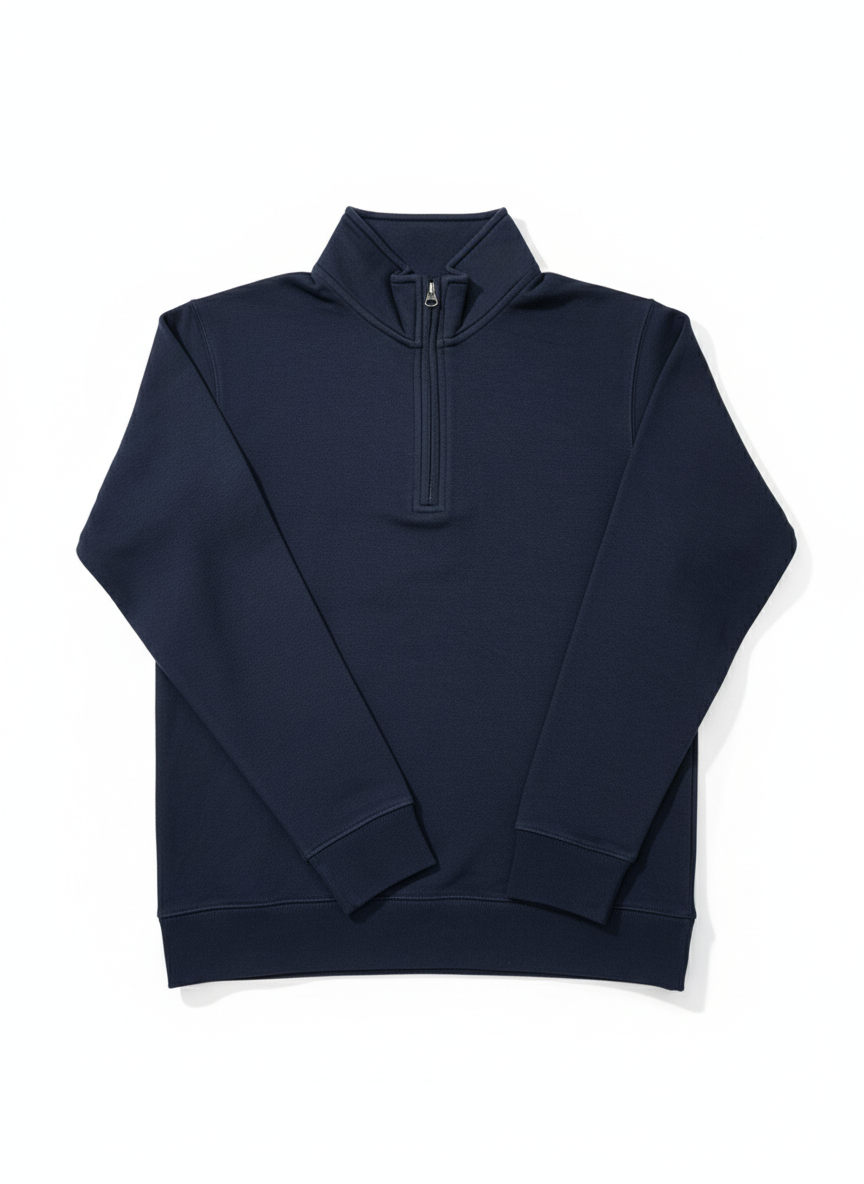 Dark Navy Fleece Half-Zip Pullover