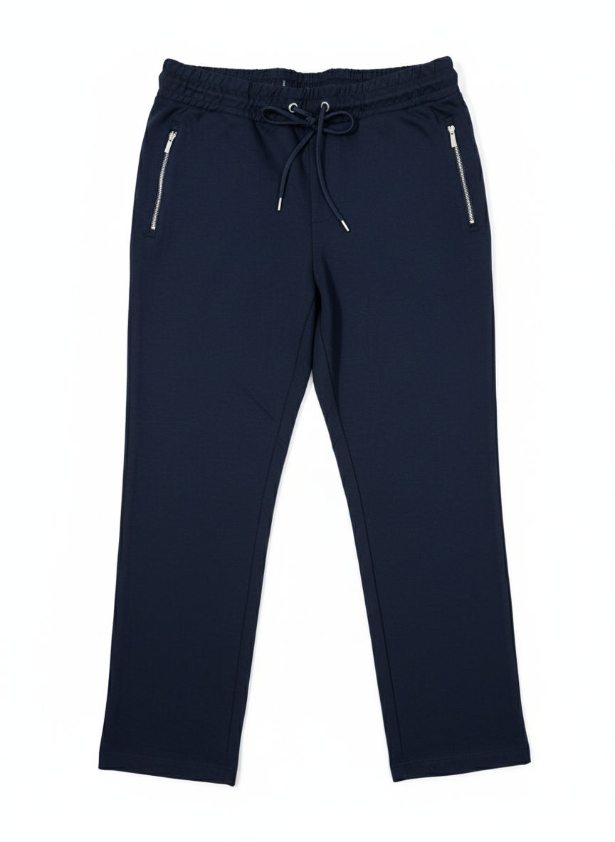 Dark Navy Zip-Pocket Fleece Pants
